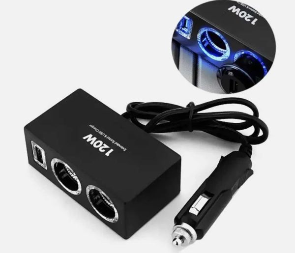 Разклонител за запалка, С USB порт