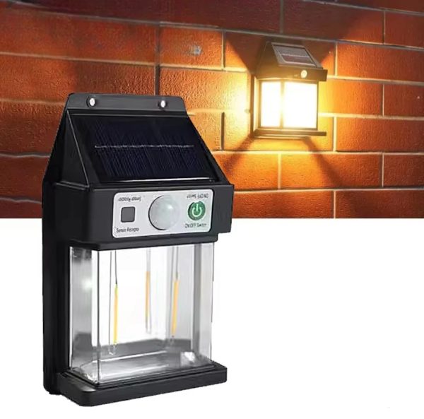 Соларна лед лампа, 1800mAh батерия, Ъгъл на сензора 120°, 3W